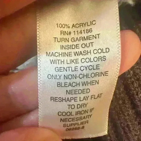 Liz Claiborne Women's Size M Sweater Cardigan Open Front Cream Midnight Purple - Picture 3 of 4